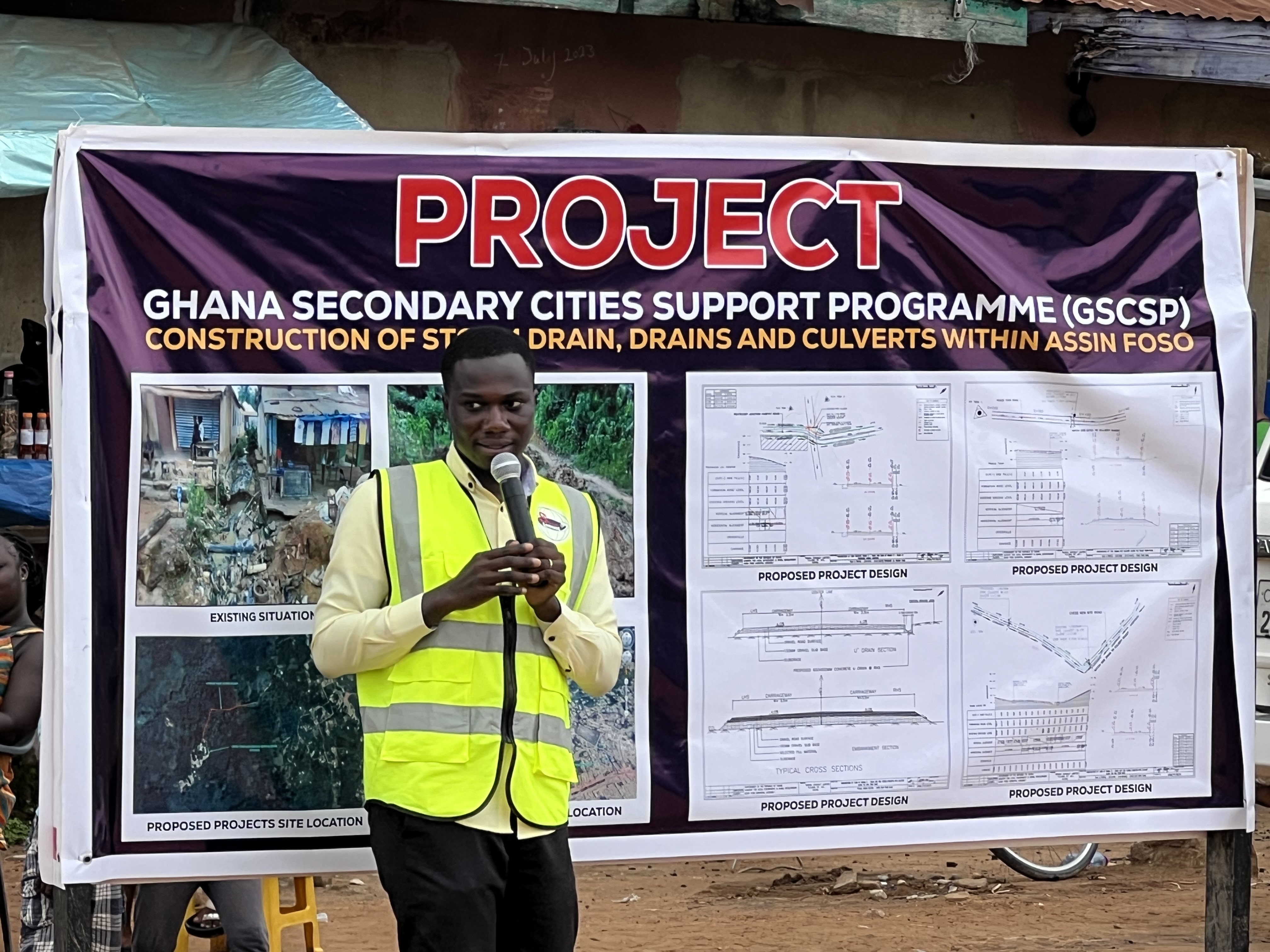 SOD-CUTTING CEREMONY FOR UDG-4&5 SUB-PROJECTS UNDER THE GHANA SECONDARY CITIES SUPPORT PROGRAMME (G.S.C.S.P.) AT RAILWAY TAXI RANK, ASSIN FOSO